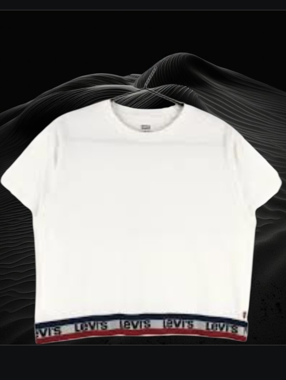 Levi's White Short-Sleeve Tee with Logo Trim